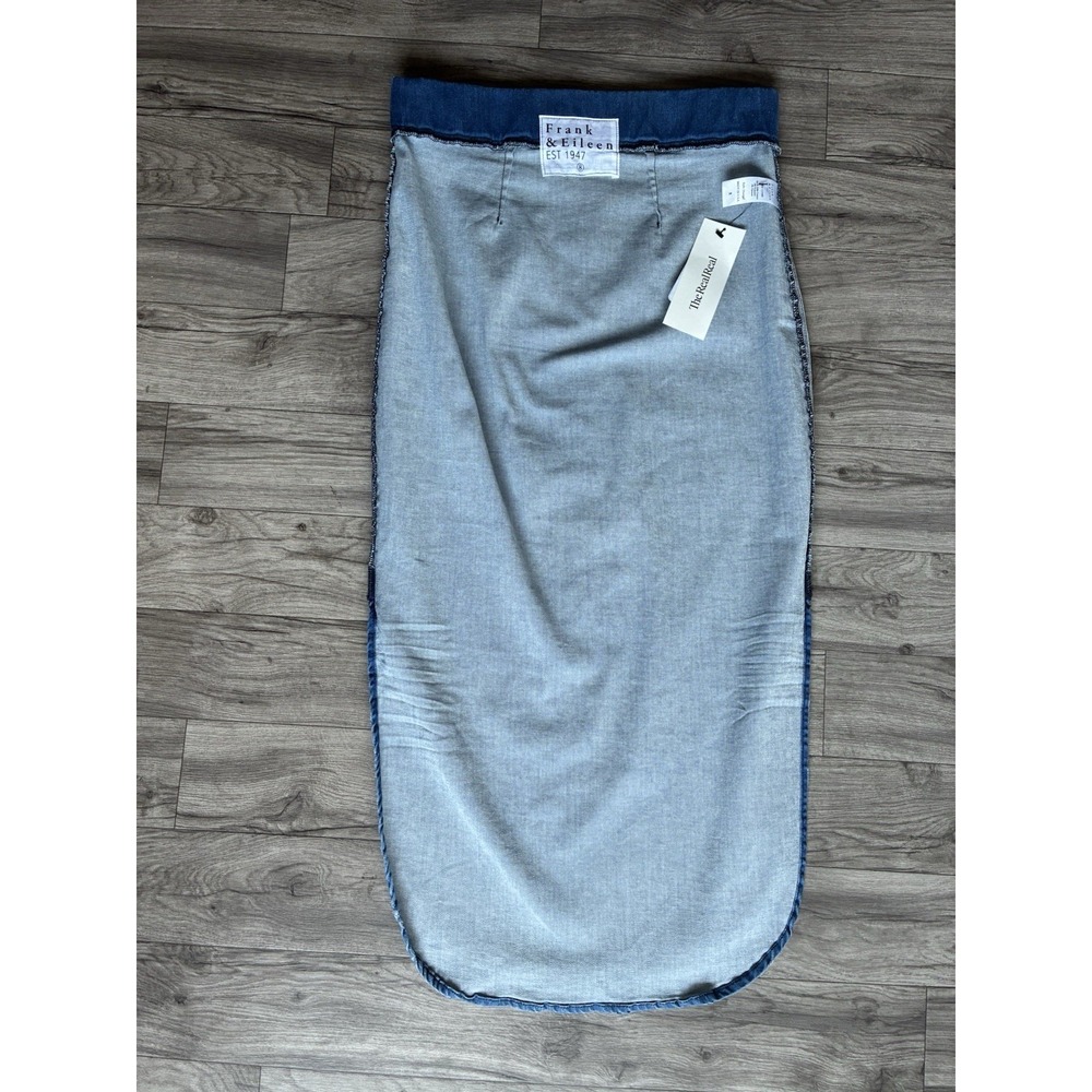 Frank & Eileen Donegal Unforgettable Denim Midi Pencil Skirt Blue Size 8 - Picture 10 of 15